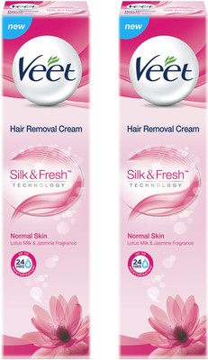 Veet Silk and Fresh Normal Hair Removal Cream 100g Pack of 2 Cream(200 g, Set of 2)
Veet Silk and Fresh Normal Hair Removal Cream 100g Pack of 2 Cream(200 g, Set of 2)