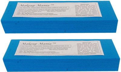Makeup Mania Waxing Strips - Blue-140 Pcs Strips(140 g, Set of 2)