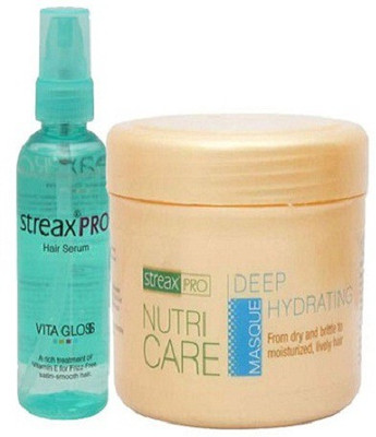 Streax Pro Hair Serum Vita Gloss 100 ml combo with nutri care deep hydrating masque(300 ml)
Streax Pro Hair Serum Vita Gloss 100 ml combo with nutri care deep hydrating masque(300 ml)