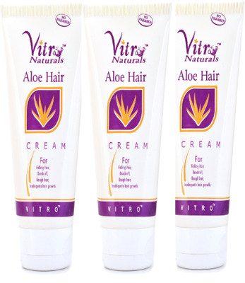 Vitro Naturals Pack Of 3 Aloe Hair Cream 75 gm Cream(75 g)