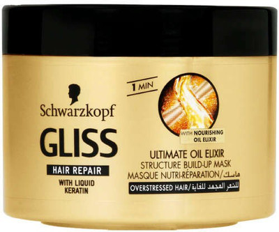 Gliss Ultimate Oil Elixir Structure-Build Up Treatment Hair Mask With Liquid Keratin(199 ml)
Gliss Ultimate Oil Elixir Structure-Build Up Treatment Hair Mask With Liquid Keratin(199 ml)
