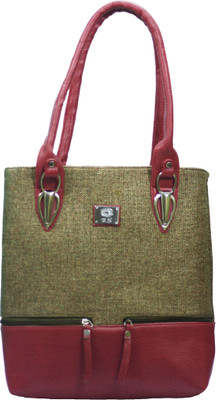 VS Creation Tote(Beige, Red)