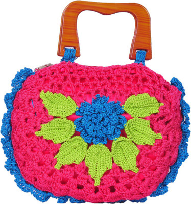 Adrish Creative Hand-held Bag(Pink, Green), Green;pink