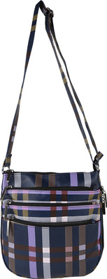 Bags Craze Women Casual Blue, Purple PU Sling Bag