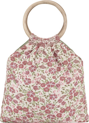 Miruna Designs Hand-held Bag(Beige, Pink)