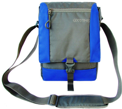 Good Times Messenger Bag(Blue, Grey)