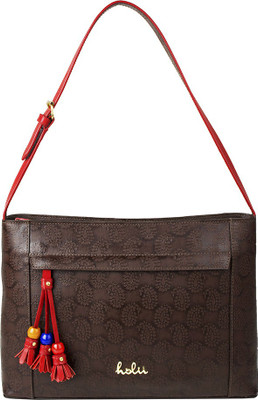 Holii Shoulder Bag(Brown, Red)