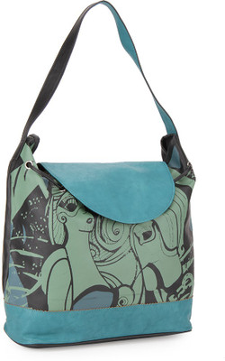 Baggit Hand-held Bag(Black, Green)
