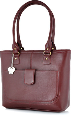 Butterflies Hand-held Bag(Maroon)