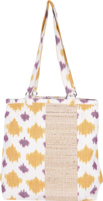 Rope International Shoulder Bag(Yellow, Beige), Beige;yellow