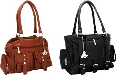 Lady bar Hand-held Bag(Black, Brown) 
Lady bar Hand-held Bag(Black, Brown)