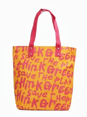 Jute Tree Tote(Yellow)