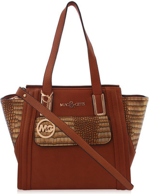 Mac&Gitts (M&G) Ladies Purse HandBag Brown School Bag(Brown, 13 L)
