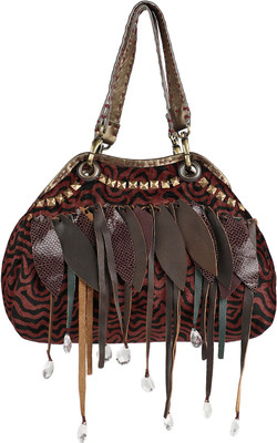Nandeetas Shoulder Bag(Orange, Black), Black;orange
