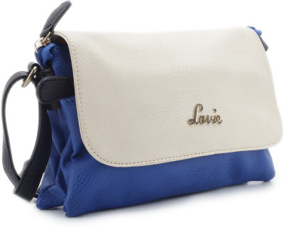 Lavie Hand-held Bag(Beige, Blue)