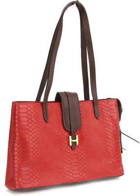 Hidesign Shoulder Bag(Red, Brown), Brown;red