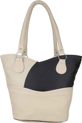 Lovbird Hand-held Bag(White, Black), Black;white