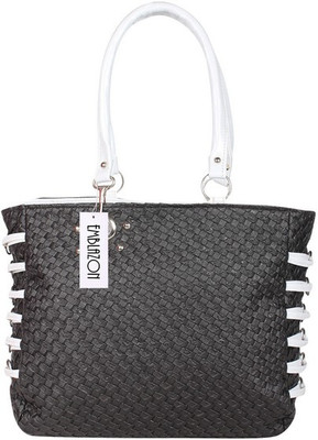 Lambency Hand-held Bag(Black, White)