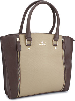 Lavie Hand-held Bag(Brown, Beige), Beige;brown