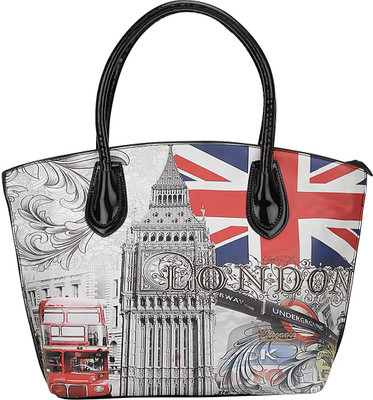 Eleegance Shoulder Bag(Red, Grey), Grey;red