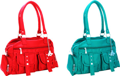 Lady Bar Hand-held Bag(Red, Blue), Blue;red