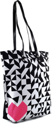 Kanvas Katha Tote(Black, White)