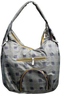 Fostelo Hand-held Bag(Grey, Beige), Beige;grey