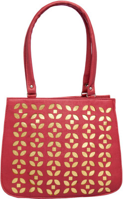 Credulous Shoulder Bag(Red, Gold), Gold;red