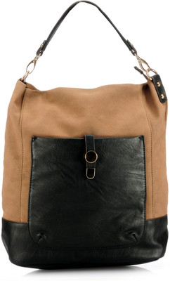 Bags Craze Hand-held Bag(Brown, Black), Black;brown