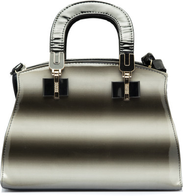 Chik Fab Satchel(White, Brown), Brown;white