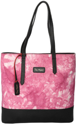 The Maker Tote(Pink, Black), Black;pink