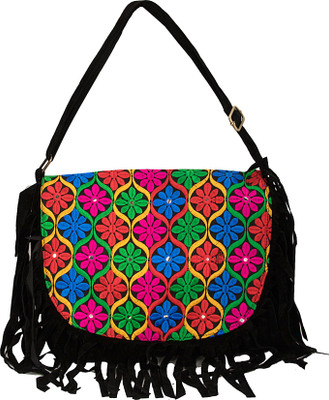Offer Looks Sling Bag(Black)