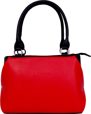 Womaniya Hand-held Bag(Red, Black), Black;red