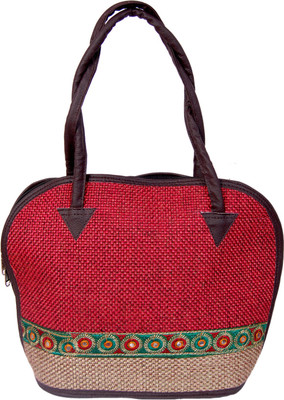 Womaniya Shoulder Bag(Red, Gold), Gold;red