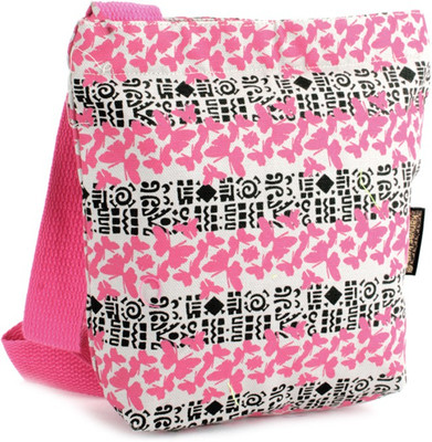 Kanvas Katha Tote(Grey, Pink)