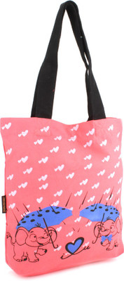 Kanvas Katha Tote(Pink)