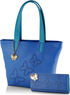 Butterflies Hand-held Bag(Blue)