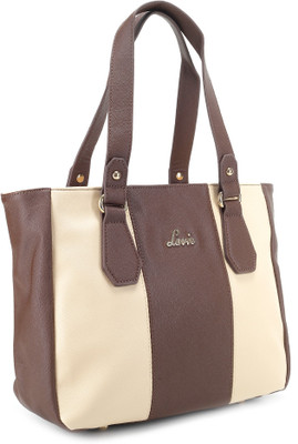 Lavie Shoulder Bag(Brown, Beige), Beige;brown