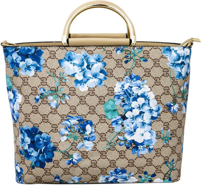 Heels & Handles Hand-held Bag(Beige, Blue)