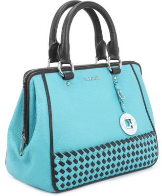 Da Milano Hand-held Bag(Black, Blue)