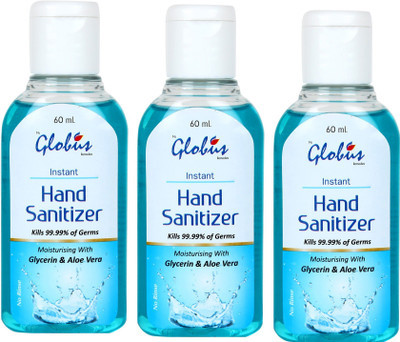 Globus Hand Sanitizer(180 ml, Pack of 3)