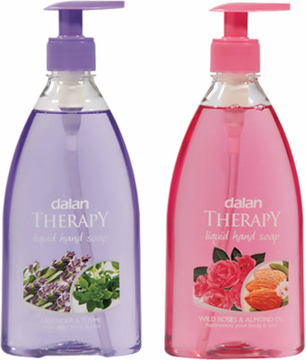 Dalan Therapy Liquid Soap Combo Pack of Lavender & Thyme and Wild Roses & Almond Oil(800 ml, Bottle, Pack of 2)
Dalan Therapy Liquid Soap Combo Pack of Lavender & Thyme and Wild Roses & Almond Oil(800 ml, Bottle, Pack of 2)