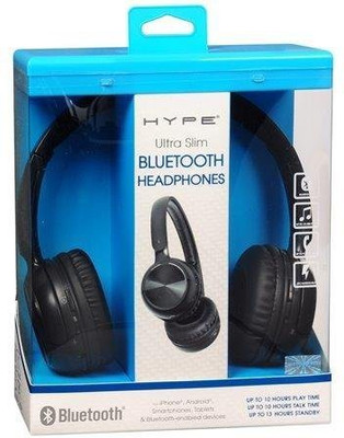Hype Ultra Slim Bluetooth Headphones Headphone(Black)