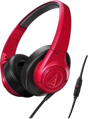 Audio Technica ATH-AX3iS RD Headphone(Red, Over the Ear)