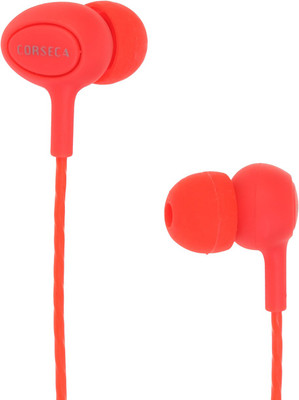 Corseca Sporty Headphone(Red, In the Ear)