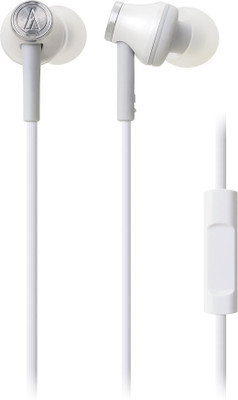 Audio Technica ATH-CK330iS White Headphone(White, In the Ear)