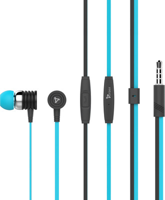 Syska H-009 Wired Headset with Mic(Black, Blue, In the Ear)