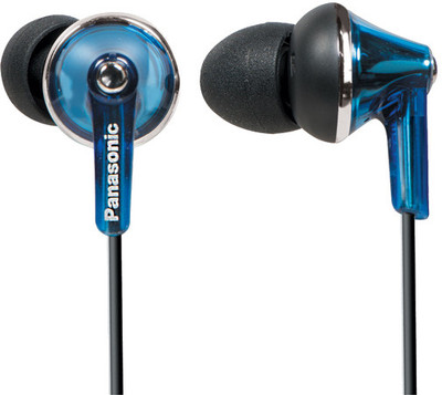 Panasonic RP-TCM190E-A Wired Headset with Mic(Blue, In the Ear)