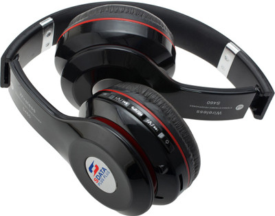 SData Plus Plus SD S460S Wired, Bluetooth Headset with Mic(Black, Over the Ear)