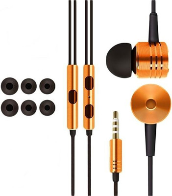 Zoon Universal Handsfree PLB 125 MI Earphones Wired Headset with Mic(Orange, In the Ear)